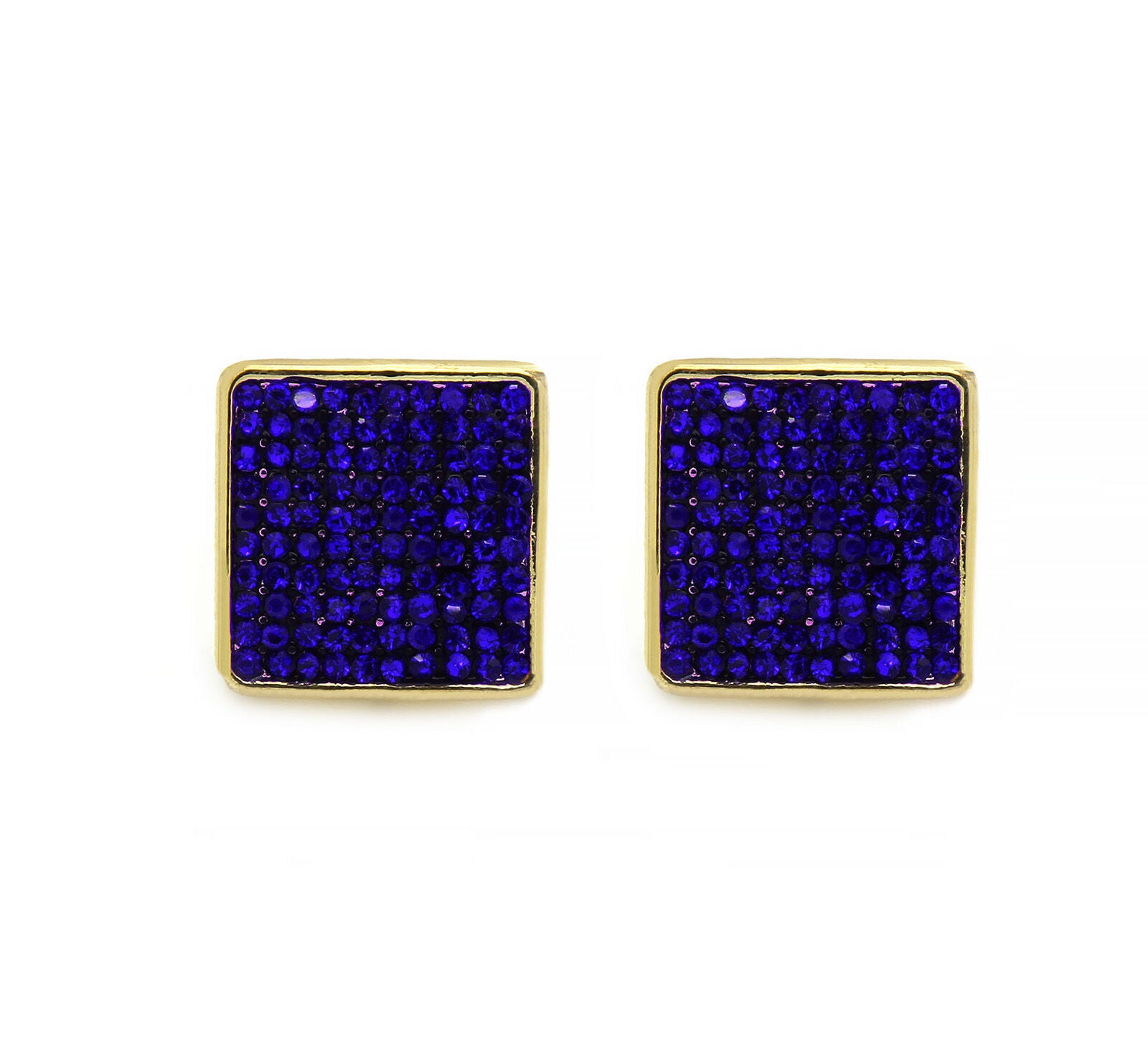 Blue Cz Dome Curved 10 Row
