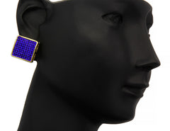 Blue Cz Dome Curved 10 Row