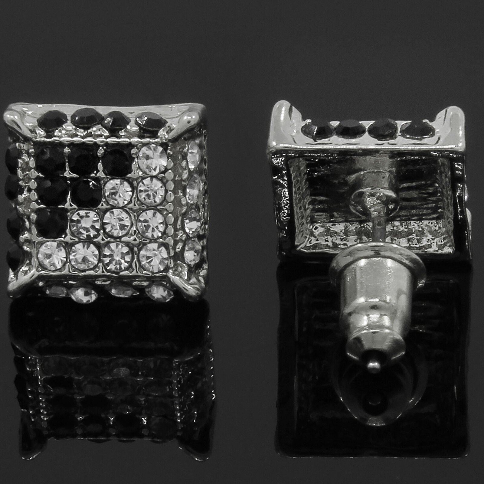 CUBE BLACK/CLEAR SILVER FILLED