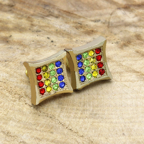 Cz Rainbow Kite GOLD FILLED EARRINGS