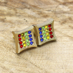 Cz Rainbow Kite GOLD FILLED EARRINGS