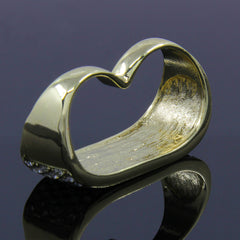 GOLD 2 FINGER KNUCKLE ICED