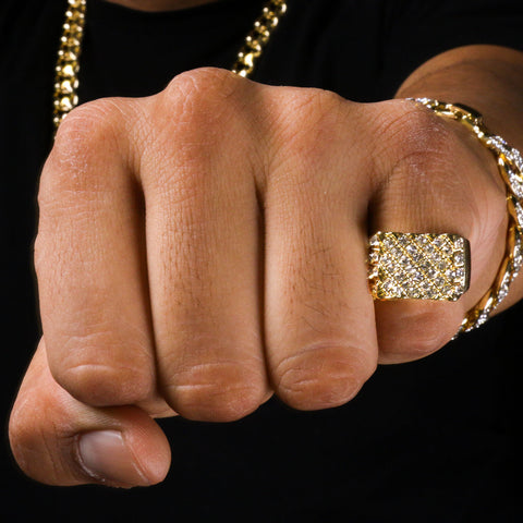 GOLD 6 SLASH ROW RECTANGLE