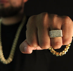 GOLD 6 ROW RECTANGLE