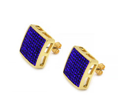 Blue Cz Dome Curved 10 Row