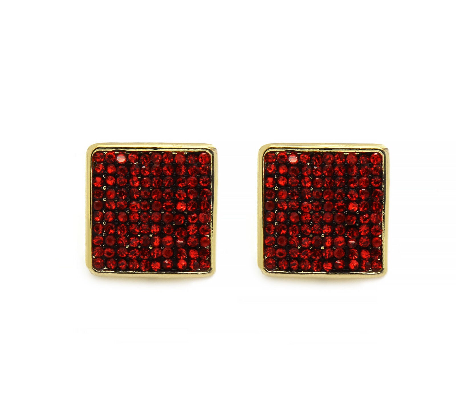 Red Cz Dome Curved 10 Row
