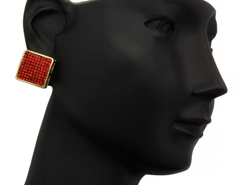 Red Cz Dome Curved 10 Row