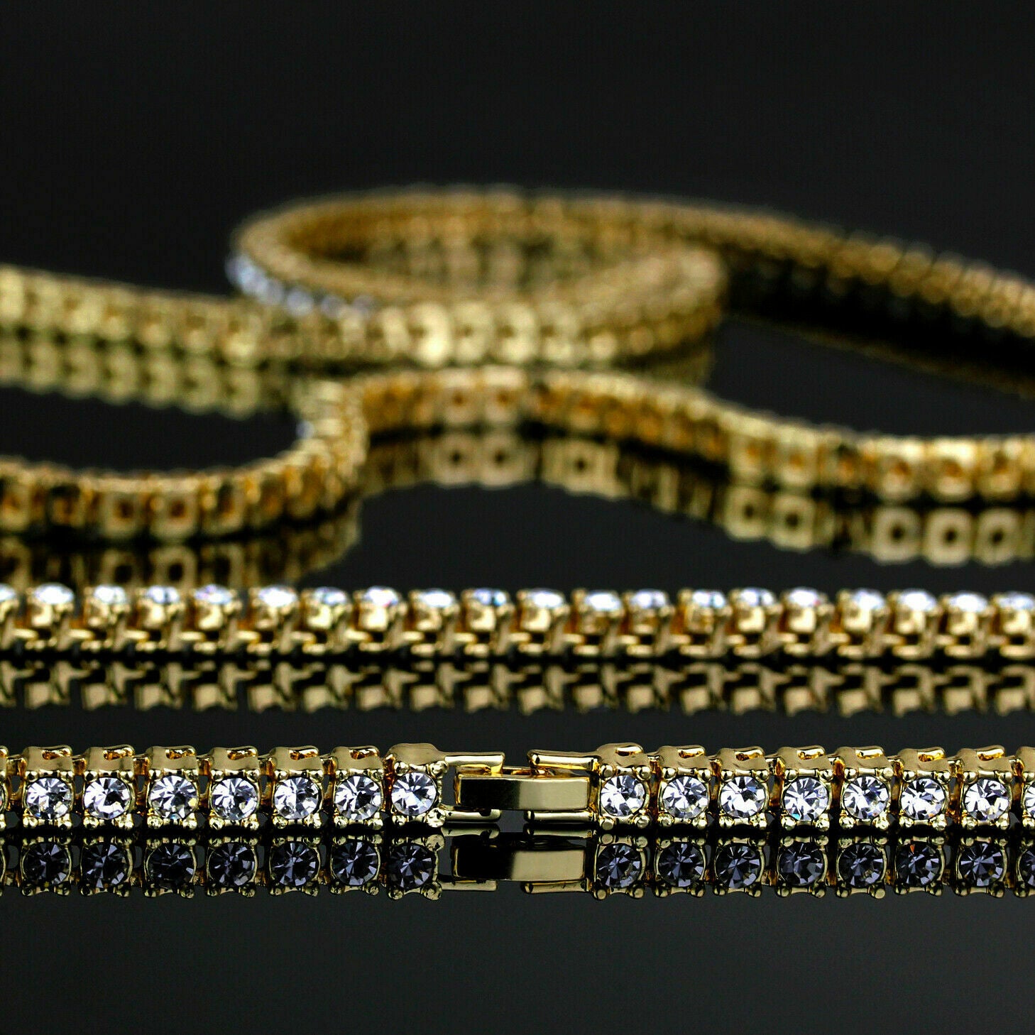 20" Inches Tennis & Cuban Iced Chain Set