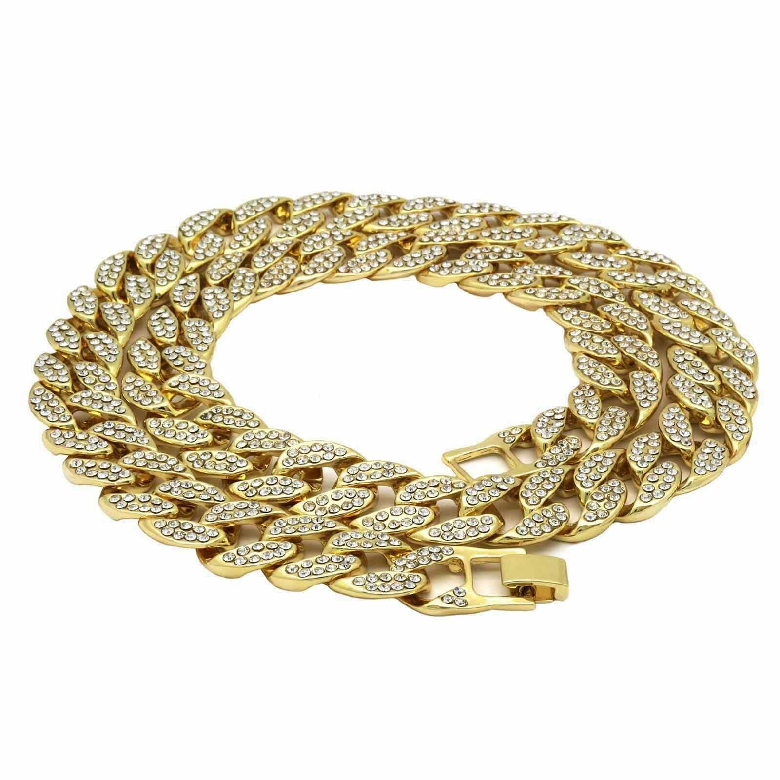 20" Inches Tennis & Cuban Iced Chain Set