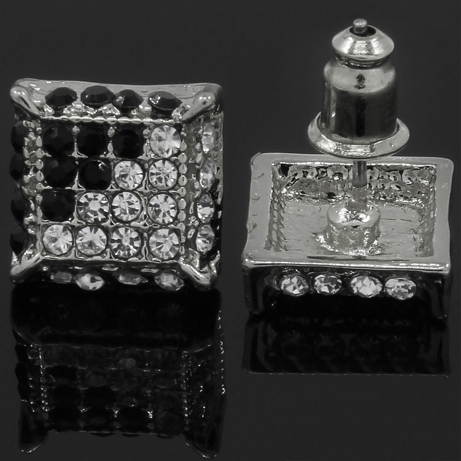 CUBE BLACK/CLEAR SILVER FILLED