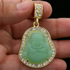 Buddha 4 Pcs Set Cuban, Tennis & Rope Chain Bundle Gold PT