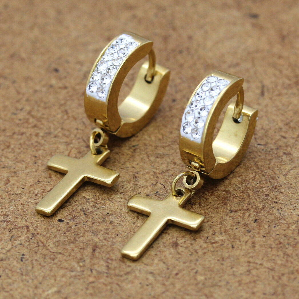 Gold Stainless Steel Cz 2 Row