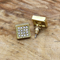 Cz Micro Pave GOLD FILLED EARRINGS