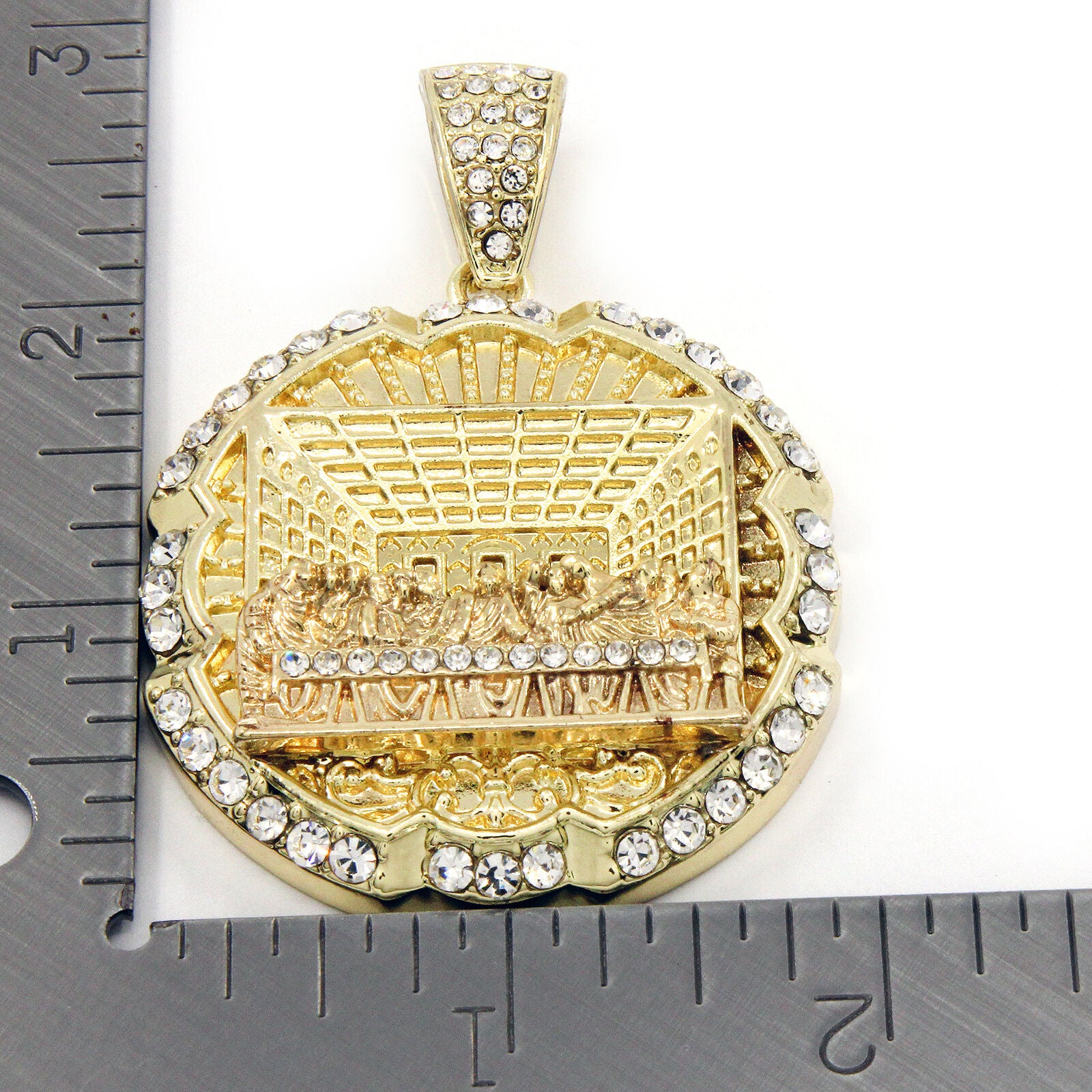 Gold Last Supper Pendant Necklace – 10mm Miami Cuban Link Chain (30")