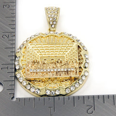 Gold Last Supper Pendant Necklace – 10mm Miami Cuban Link Chain (30")