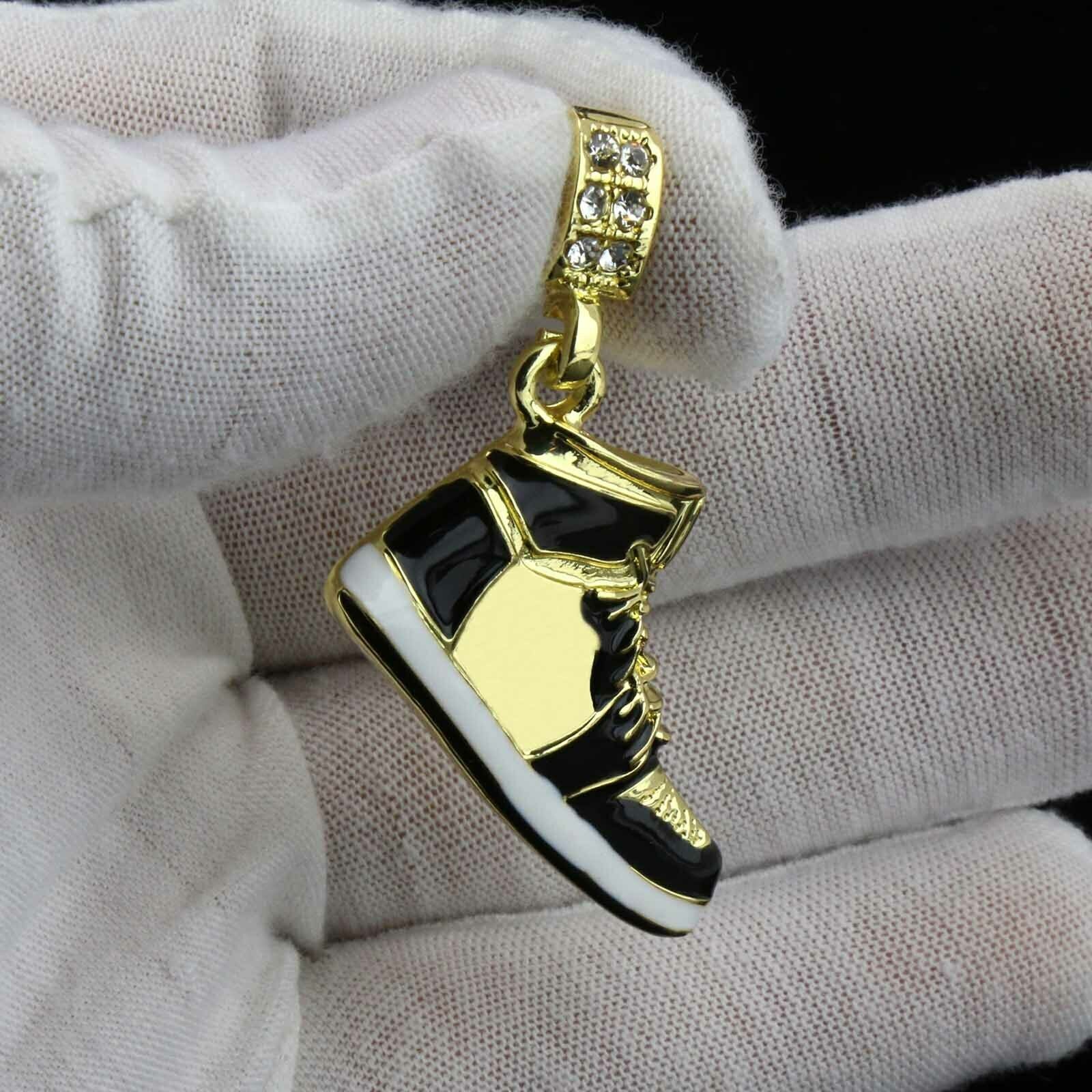 Black Shoe Pendant 20" Inch 4mm Rope Choker Chain