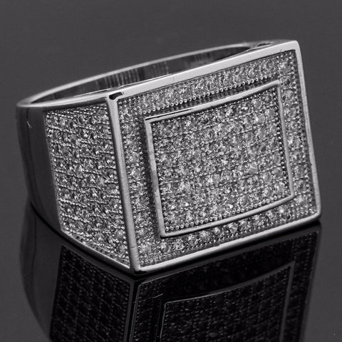 SILVER RECTANGLE DOME ICED