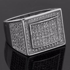 SILVER RECTANGLE DOME ICED