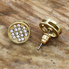 Cz Round Stud GOLD FILLED EARRINGS