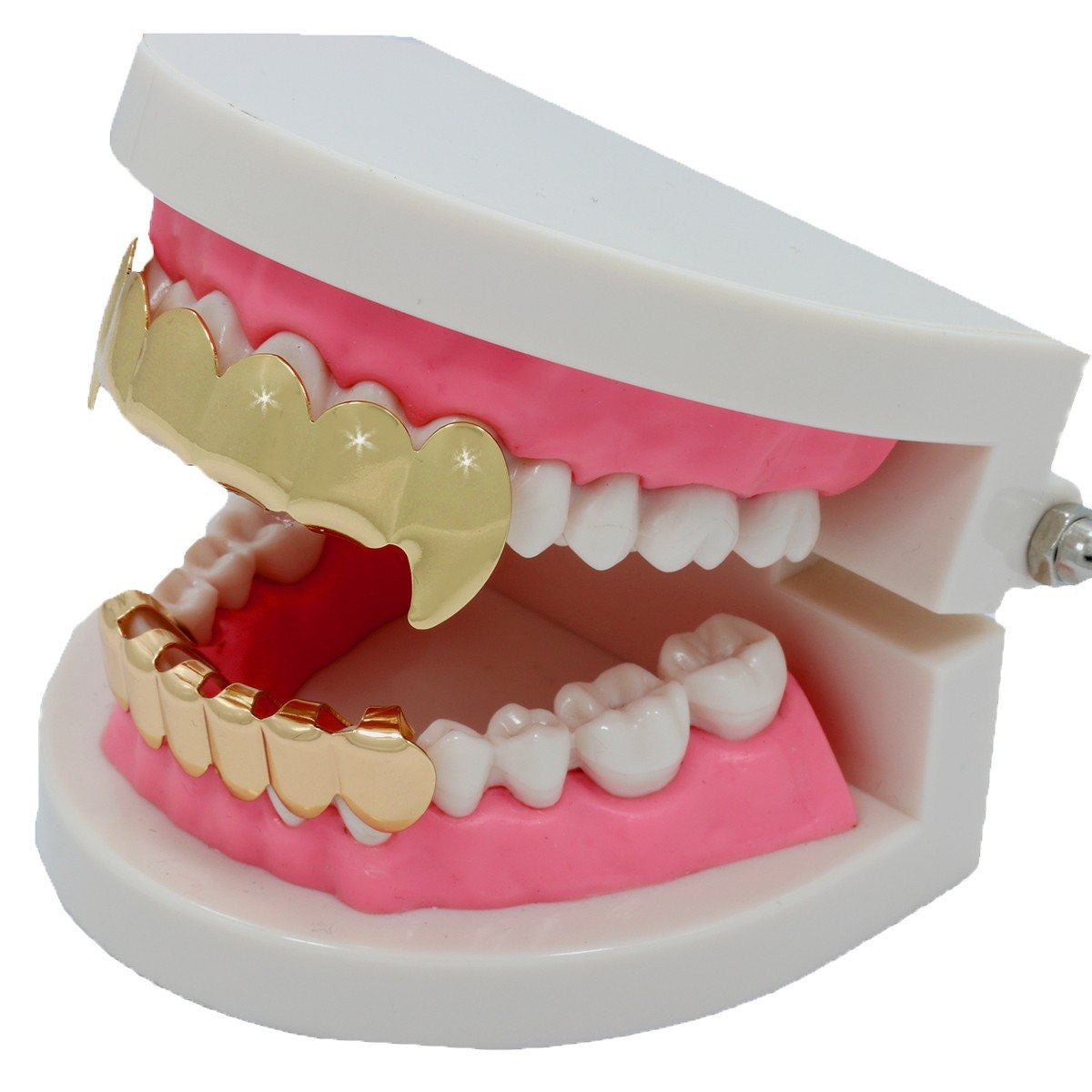GRILLZ SET GOLD FANG PLAIN BLINGKING