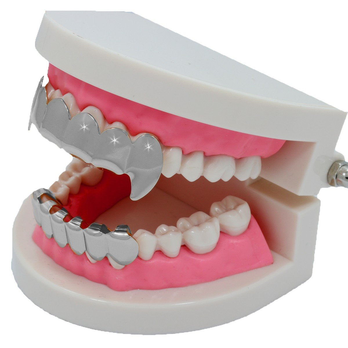 GRILLZ SET SILVER FANG PLAIN KINGSTAR