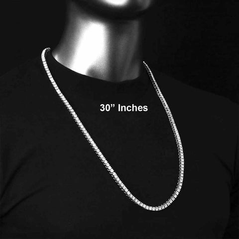 SILVER TENNIS CHAIN 30"