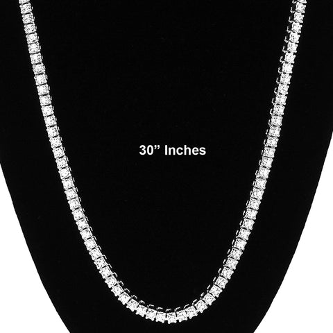SILVER TENNIS CHAIN 30"