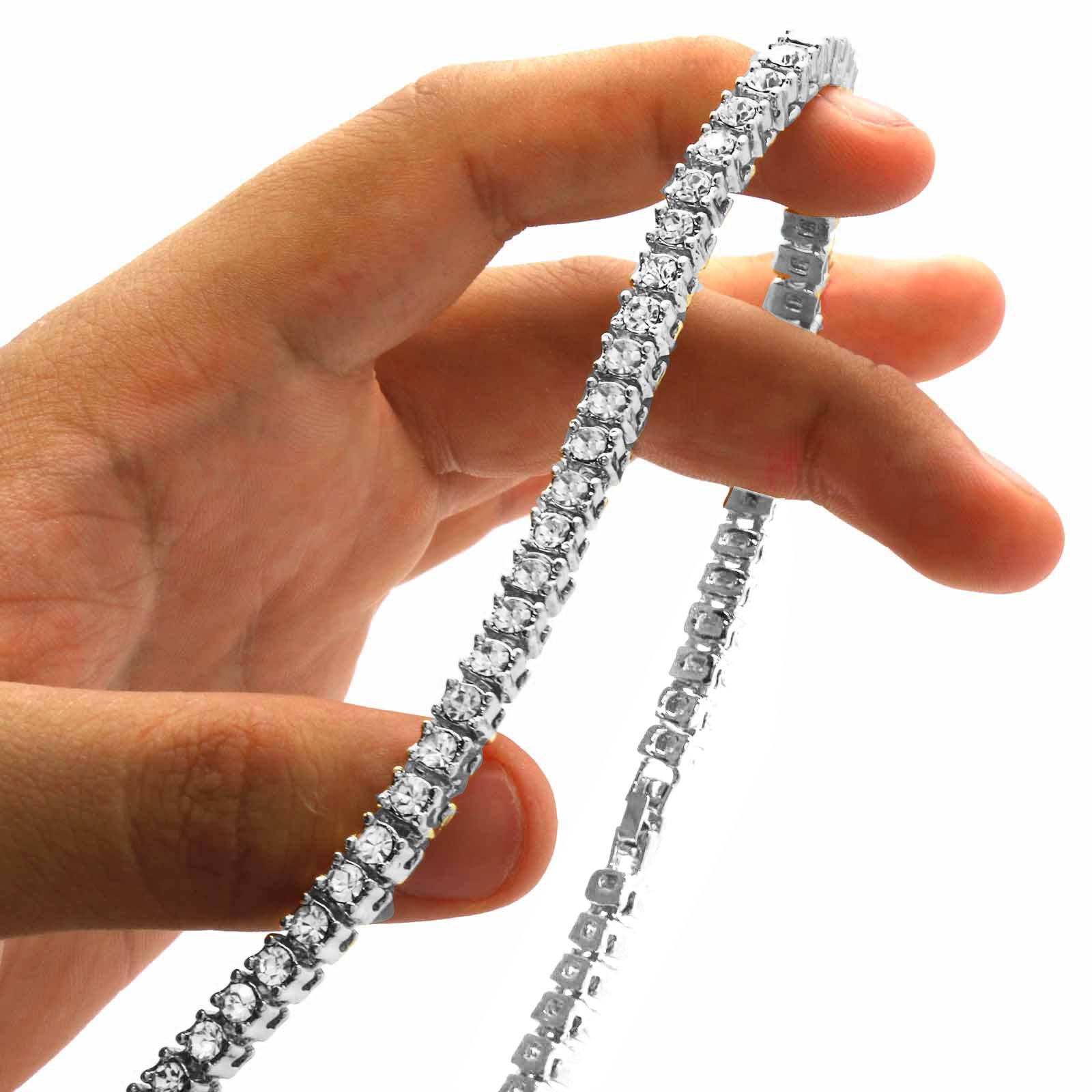 SILVER TENNIS CHAIN 30"