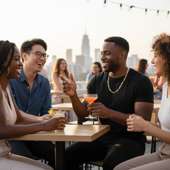 9 MM/24" FIGARO LINK CHAIN NECKLACE 14K REAL GOLD FILLED