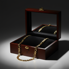 12 MM/24" FIGARO LINK CHAIN NECKLACE 14K REAL GOLD FILLED