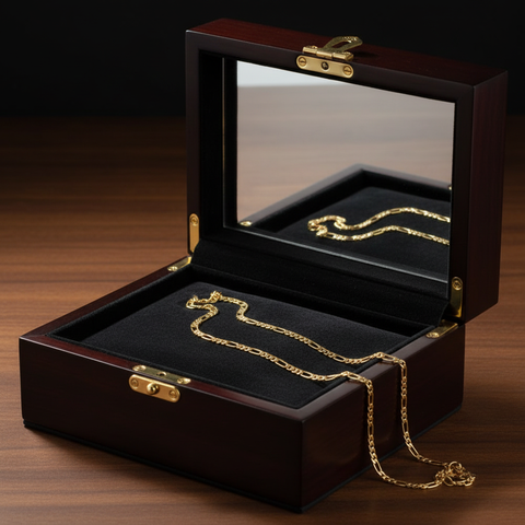 3 MM/20" FIGARO LINK CHAIN NECKLACE SLIM 14K REAL GOLD FILLED (\