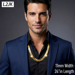 24" Herringbone Necklace 4mm-11mm