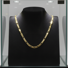 6 MM/18" FIGARO LINK CHAIN NECKLACE SLIM 14K REAL GOLD FILLED