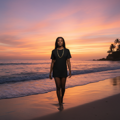 12 MM/30" FIGARO LINK CHAIN NECKLACE SLIM 14K REAL GOLD FILLED