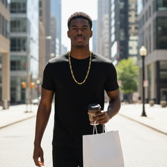 10 MM/30" FIGARO LINK CHAIN NECKLACE SLIM 14K REAL GOLD FILLED