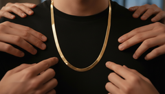 24" Herringbone Necklace 4mm-11mm