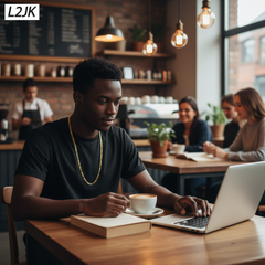 6 MM/30" FIGARO LINK CHAIN NECKLACE SLIM 14K REAL GOLD FILLED