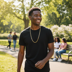 6 MM/30" FIGARO LINK CHAIN NECKLACE SLIM 14K REAL GOLD FILLED