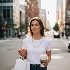 6 MM/30" FIGARO LINK CHAIN NECKLACE SLIM 14K REAL GOLD FILLED