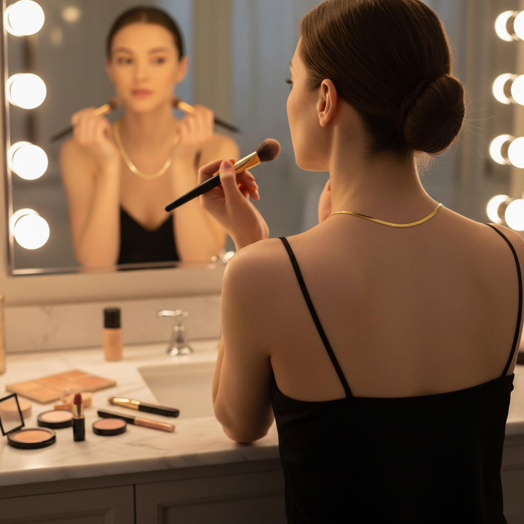 24" Herringbone Necklace 4mm-11mm