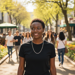 Silver Fillec 5mm-12mm/24" FIGARO LINK CHAIN NECKLACE