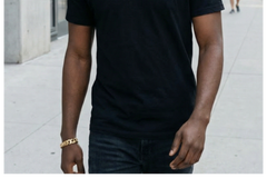 11MM/9"INCHES 14K GOLD FINISH  WIDE FIGARO LINK BRACELET