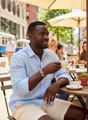 12MM/9"INCHES  14K GOLD FINISH FIGARO LINK BRACELET