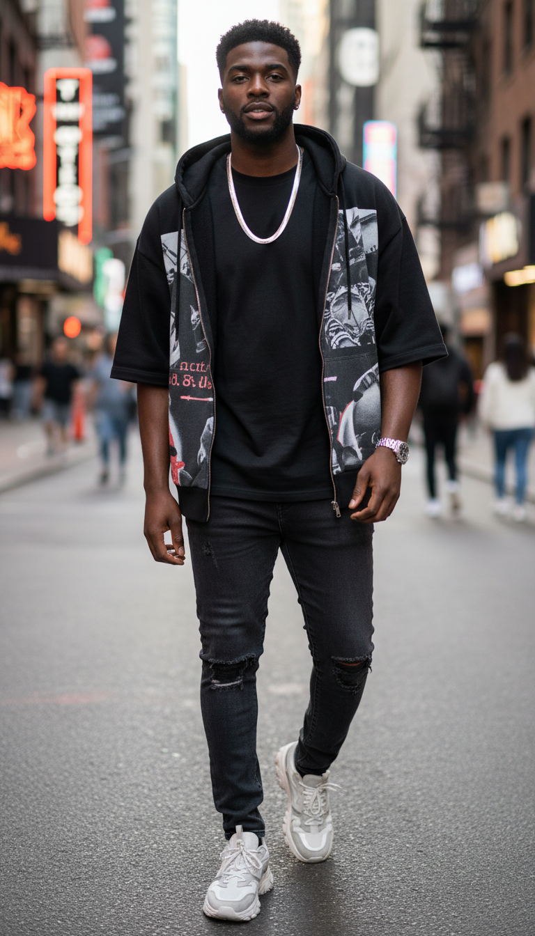 24" Herringbone Necklace 4mm-11mm(silver)