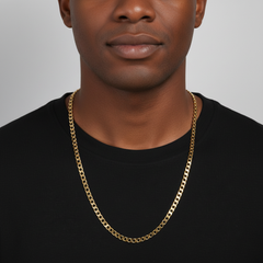 6mm 24" Flat Cuban Chain Necklace