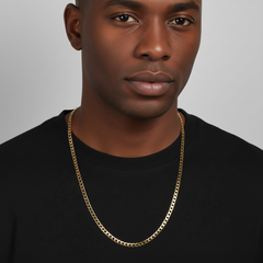 5mm 24" Flat Cuban Chain Necklace