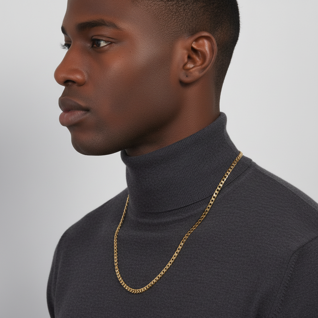 5mm 24" Flat Cuban Chain Necklace