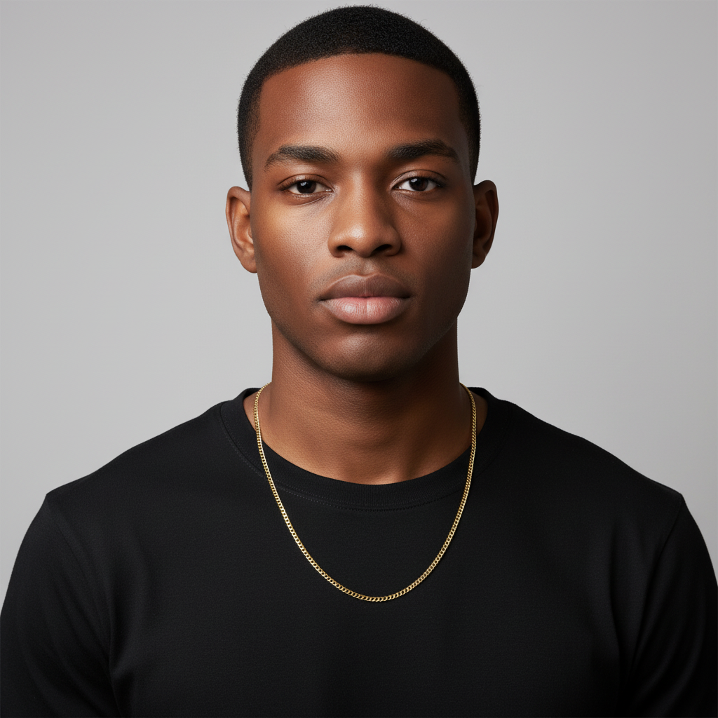 3mm 20" 24" 30" Slim Cuban Chain Necklace