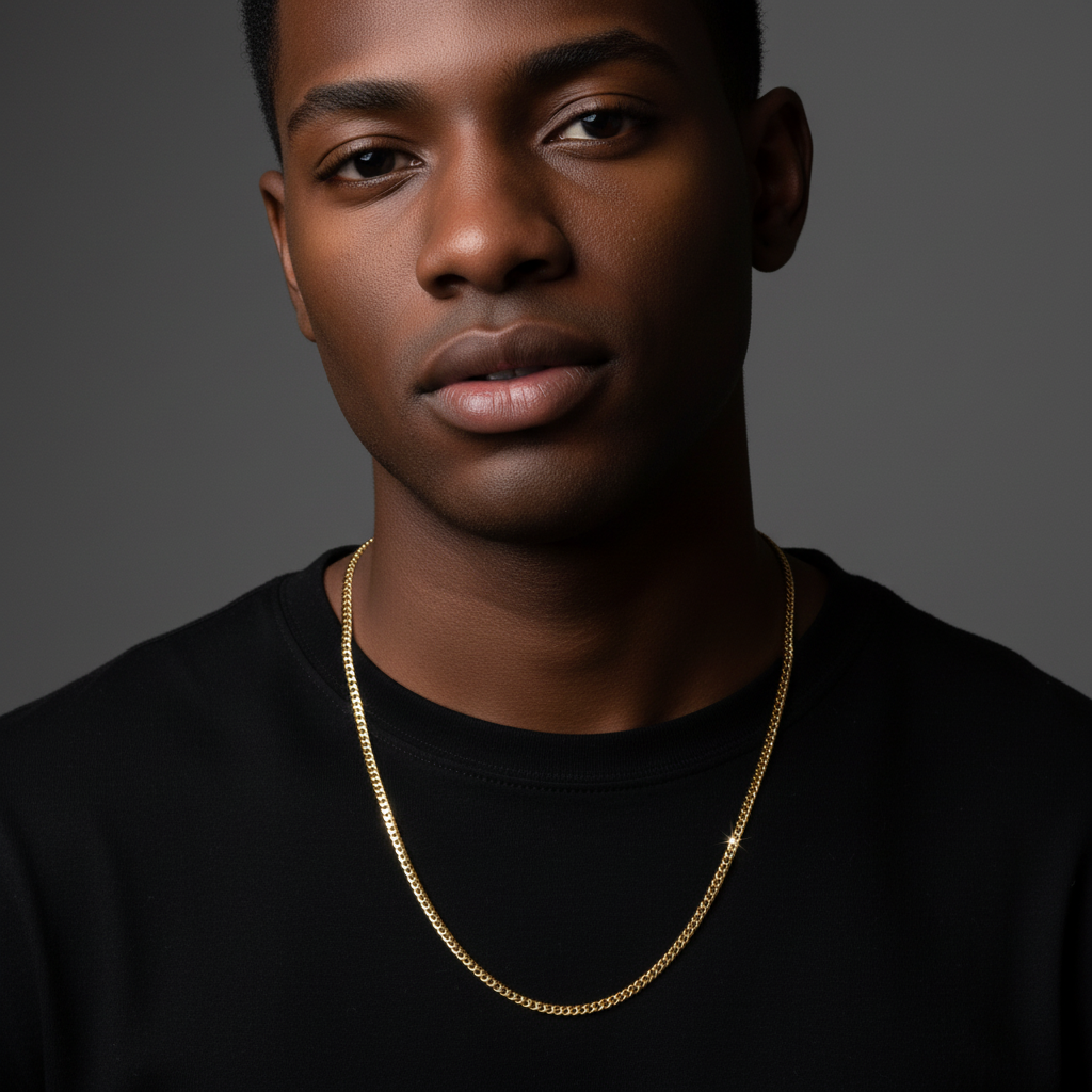 4 mm 20" 24" 30" Slim Cuban Chain Necklace