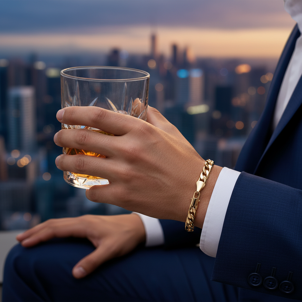 8MM / 8” Figaro Bracelet – Medium Fit-Bold, clean, and timeless